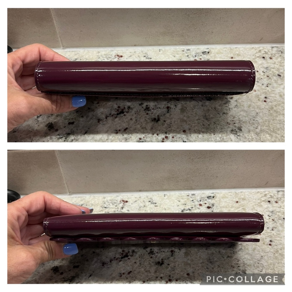 Kate Spade Gemma Scalloped Burgundy Wallet - Picture 6 of 7
